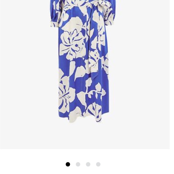 Whistles Blue and White Floral Long Sleeve Dress - Picture 1 of 9